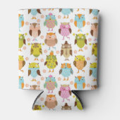 鳥の模様 缶クーラー (正面)