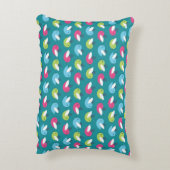 鳥の模様(青) アクセントクッション (裏面(縦))