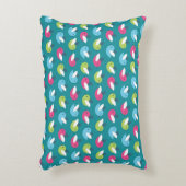 鳥の模様(青) アクセントクッション (正面(垂直))