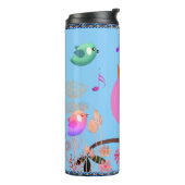 鳥の歌うおもしろい(イニシャル付き) タンブラー (回転左)