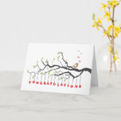 鳥の歌う祝賀カード カード (黄色い花)