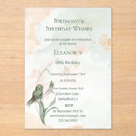 鳥の歌と願いア最高のクリルの招待 アクリル招待状