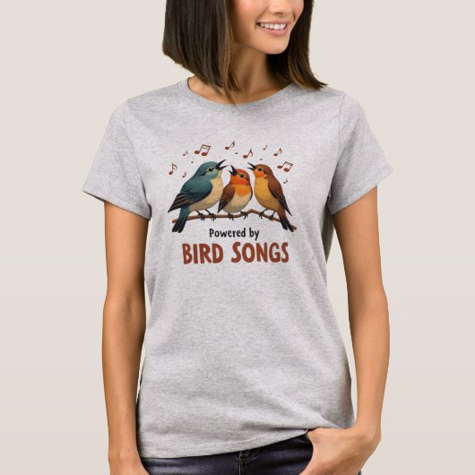 鳥の歌に力をもらう Tシャツ (正面)