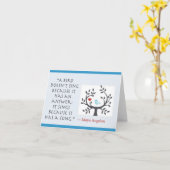 鳥の歌のメッセージカード カード (黄色い花)