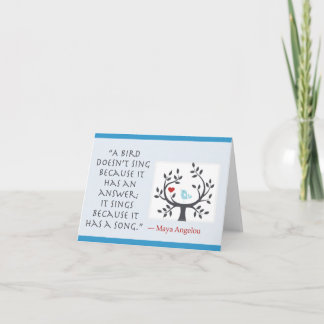 鳥の歌のメッセージカード カード