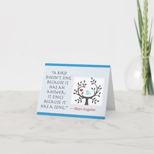 鳥の歌のメッセージカード カード (正面)