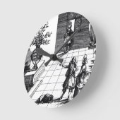 鳥の歌の音楽的な木、出版されたc.1670 (engravin ラウンド壁時計 (傾斜)