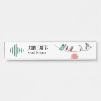 鳥の歌机用ネームプレート サインプレート