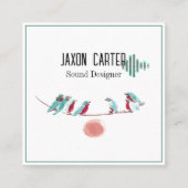 鳥の歌机用ネームプレート スクエア名刺 (正面)