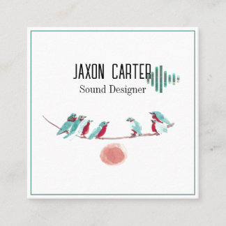鳥の歌机用ネームプレート スクエア名刺