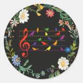 鳥の歌、フローラ縁ど、 ラウンドシール (正面)