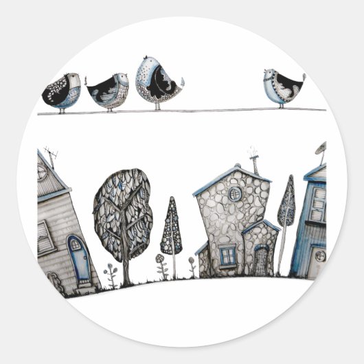 鳥の歌 ラウンドシール (正面)