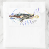 鳥の歌 長方形シール (バッグ)