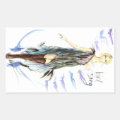 鳥の歌 長方形シール (正面)