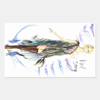 鳥の歌 長方形シール