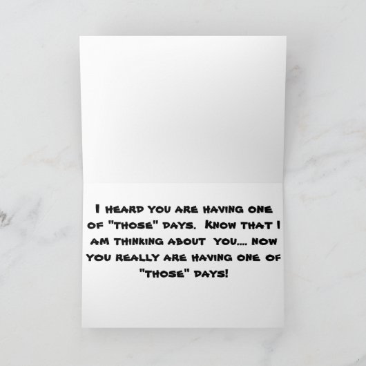 鳥の歓迎 カード (内部)