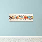 鳥の止まり木ヴィンテージイラストレーションウォールアート キャンバスプリント (インサイチュ (ウッドフロア))