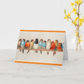 鳥の止まり木 カード (黄色い花)