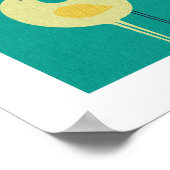 鳥の歩き – 半モダン世紀/ミニマル ポスター (角)