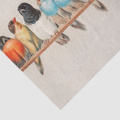 鳥の水色の野生生物のヴィンテージ自然 薄葉紙 (詳細)