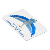 鳥の水色科学的なブルー素晴らしヘロン マグネット (右側)