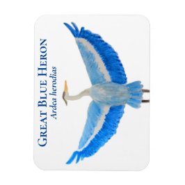 鳥の水色科学的なブルー素晴らしヘロン マグネット