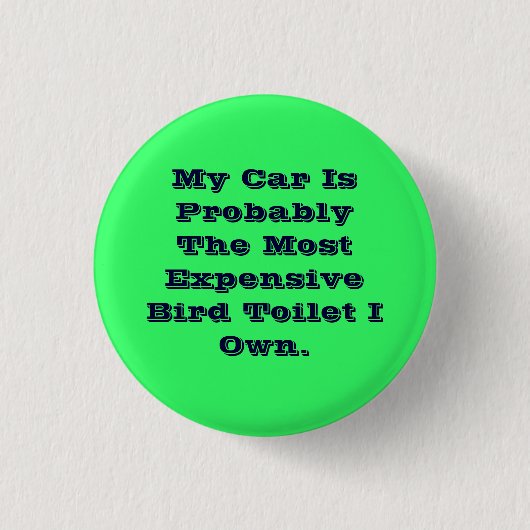 鳥の洗面所ボタン 缶バッジ (正面)