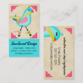 鳥の海の裁縫を考える工芸品展示会 名刺 (正面/裏面)