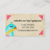 鳥の海の裁縫を考える工芸品展示会 名刺 (裏面)