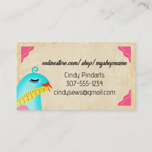 鳥の海の裁縫を考える工芸品展示会 名刺 (裏面)