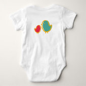 鳥の漫画 ベビーボディスーツ (裏面)