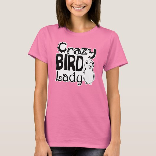 鳥の熱狂する婦人 Tシャツ (正面)