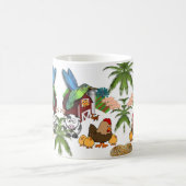 鳥の牛の豚マグカップ コーヒーマグカップ (中央)