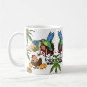 鳥の牛の豚マグカップ コーヒーマグカップ (左)