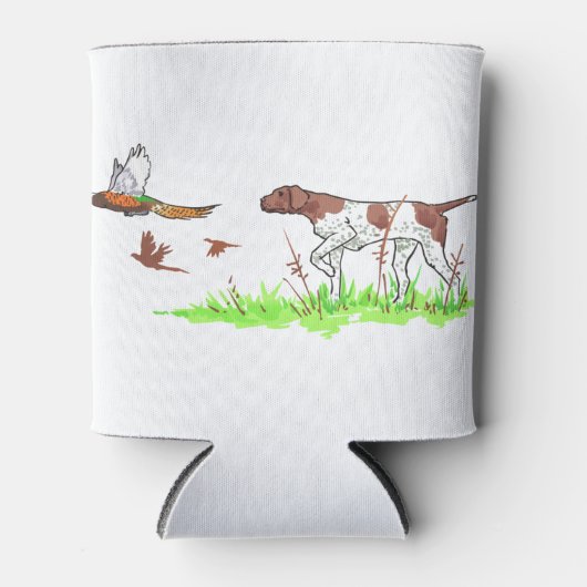 鳥の犬とキジ 缶クーラー (正面)