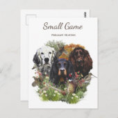 鳥の犬、キジ狩り ポストカード (正面/裏面)