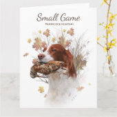 鳥の犬、木のコック狩り カード (黄色い花)