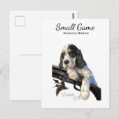 鳥の犬、木のコック狩り ポストカード (正面/裏面)