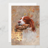 鳥の犬、木のコック狩り 招待状 (正面/裏面)