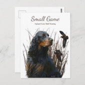 鳥の犬、高地ゲームの鳥狩り ポストカード (正面/裏面)