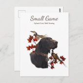 鳥の犬、高地ゲームの鳥狩り ポストカード (正面/裏面)