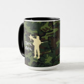 鳥の狩り句: 飛べば死にます、 マグカップ (正面左)