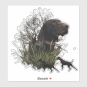 鳥の狩り, German Shorthaired Pointerのステッカー シール (シート)