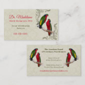 鳥の獣医ヴィンテージオウム 名刺 (正面/裏面)