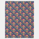 鳥の生き物がビークスを渡る フリースブランケット (正面)