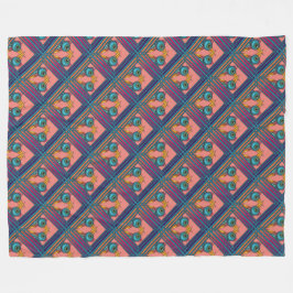 鳥の生き物がビークスを渡る フリースブランケット