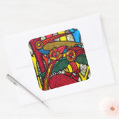 鳥の生活 スクエアシール (封筒)