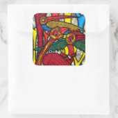 鳥の生活 スクエアシール (バッグ)