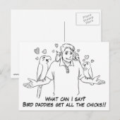 鳥の田んぼにはすべて雛が集まる ポストカード (正面/裏面)