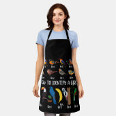 鳥の監視人が鳥の鳥達を識別するユニーク方法 エプロン (着用した状態)